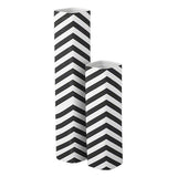 Black/White Ceramic Chevron Vase