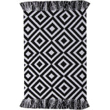 Black / White Diamonds Rug