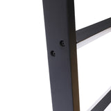 Black Wood 4.8ft Decorative Blanket Ladder - 57.9" H x 19.9" W x 2.56" D