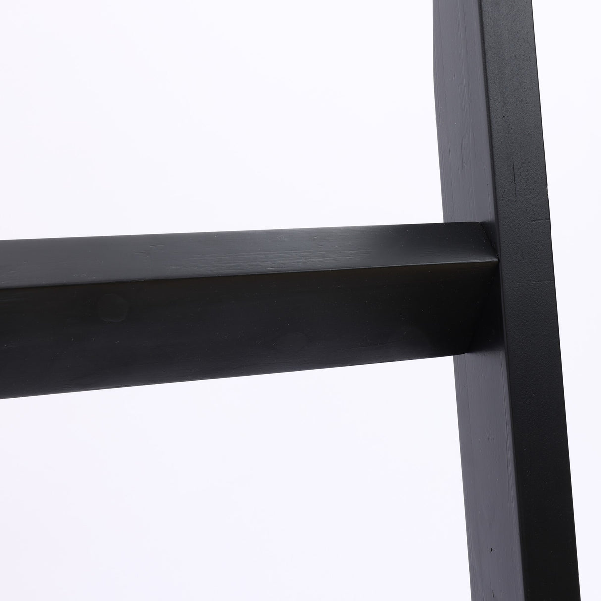 Black Wood 4.8ft Decorative Blanket Ladder - 57.9" H x 19.9" W x 2.56" D