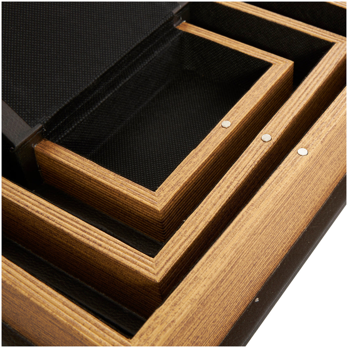 Black Wooden Paris, London, New York Storage Faux Storage Book Decorative Box with White Spine (Set of 3)