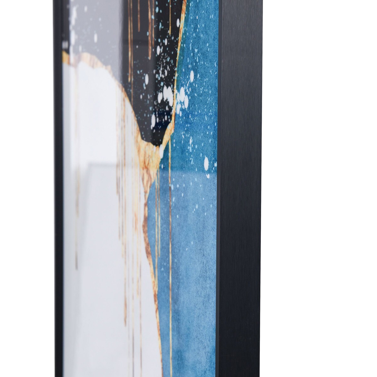 Black and Blue II - Abstract Crystal Porcelain Print With Aluminum Alloy Frame