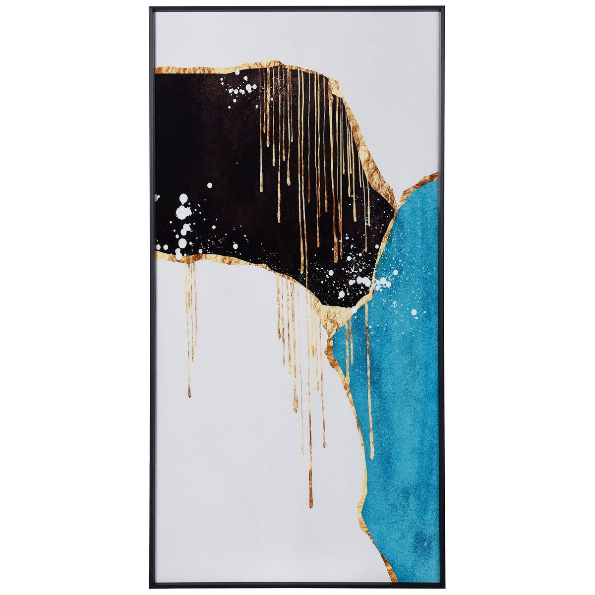 Black and Blue II - Abstract Crystal Porcelain Print With Aluminum Alloy Frame