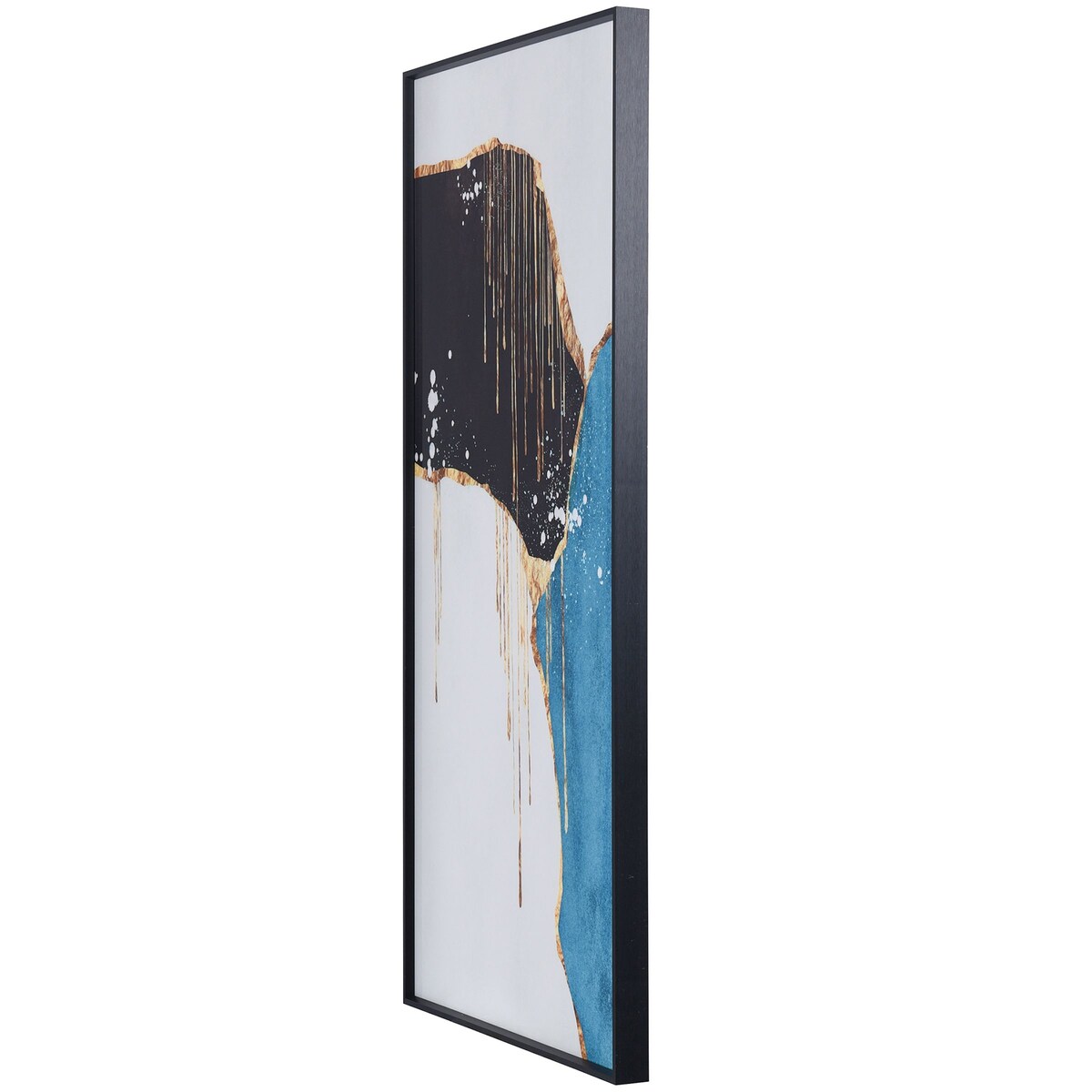 Black and Blue II - Abstract Crystal Porcelain Print With Aluminum Alloy Frame
