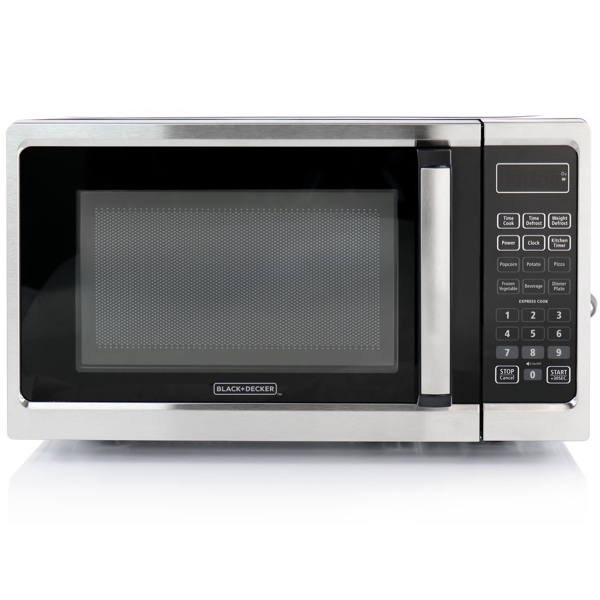Black and Decker 0.9 Cu Ft 900W Microwave Oven in Stainless Steel