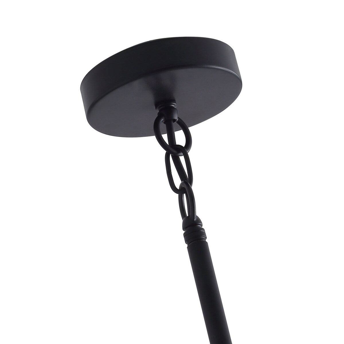 Black and Gold 8-Light Candle Style Candelabra Chandelier