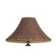 Black and Tan Dark Wicker Shade Bamboo Table Lamp