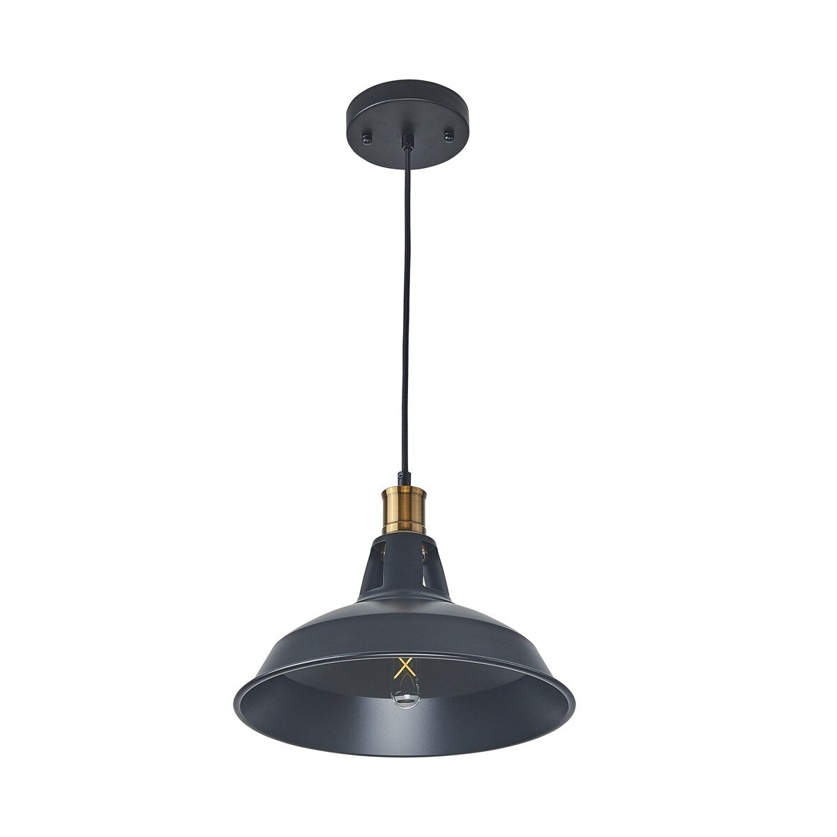 Black and gold 1 Lt grace atmosphere pendant 12 inch