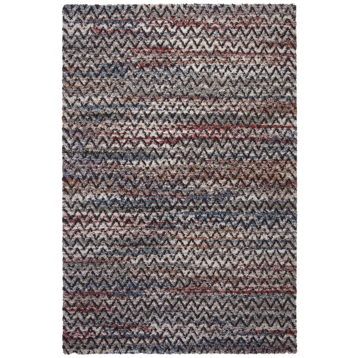 Black; Blue; Red; Natural and Ivory Area Rug 8x10, Machine-Woven Using Heatset Frise Yarns, Durable Jute Backing - 8' x 10'