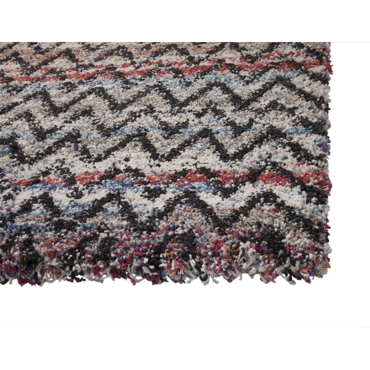 Black; Blue; Red; Natural and Ivory Area Rug 8x10, Machine-Woven Using Heatset Frise Yarns, Durable Jute Backing - 8' x 10'