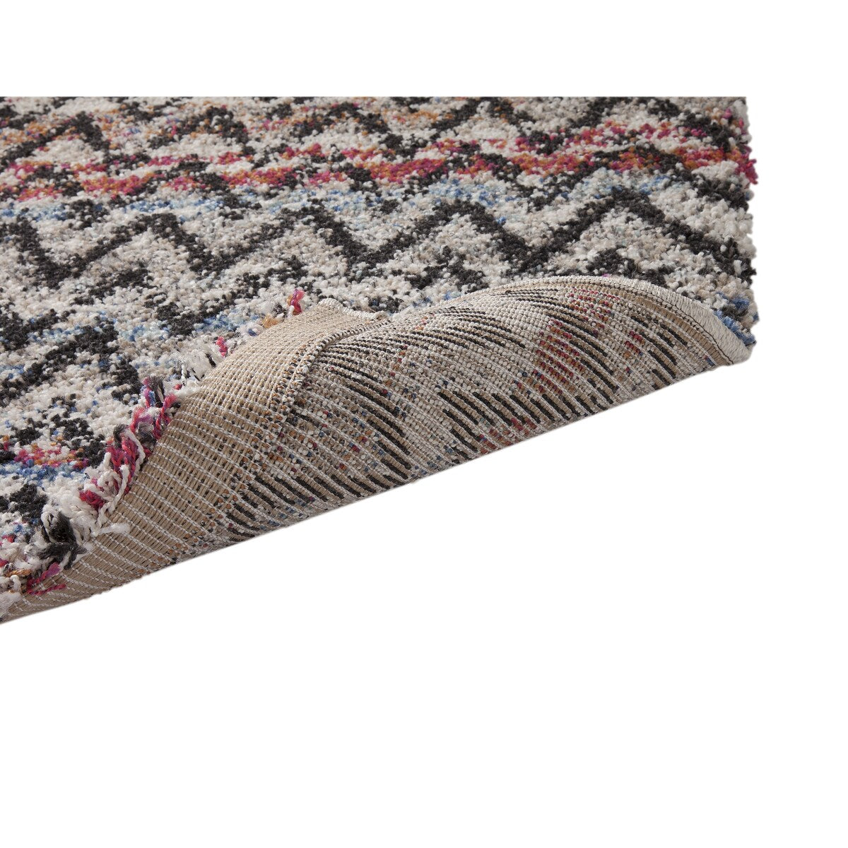 Black; Blue; Red; Natural and Ivory Area Rug 8x10, Machine-Woven Using Heatset Frise Yarns, Durable Jute Backing - 8' x 10'