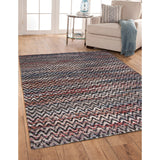 Black; Blue; Red; Natural and Ivory Area Rug 8x10, Machine-Woven Using Heatset Frise Yarns, Durable Jute Backing - 8' x 10'