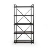 Blackfoot Outdoor Industrial 5 Shelf Iron Mesh Bookcase by Christopher Knight Home - 36.50" W x 17.50" D x 66.75" H