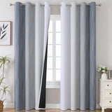 Blackout Curtains & Drapes,Thermal Insulated Ombre Blackout Drapes,Full Room Darkening Energy Saving Curtains,52Wx84L,2 Panels