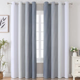 Blackout Curtains & Drapes,Thermal Insulated Ombre Blackout Drapes,Full Room Darkening Energy Saving Curtains,52Wx84L,2 Panels