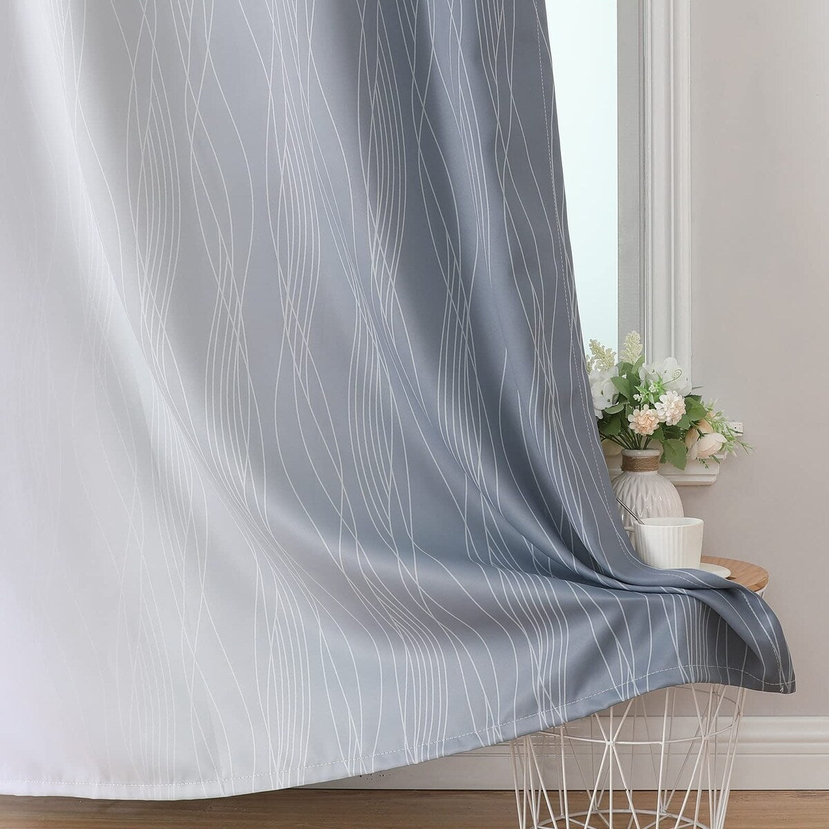 Blackout Curtains & Drapes,Thermal Insulated Ombre Blackout Drapes,Full Room Darkening Energy Saving Curtains,52Wx84L,2 Panels