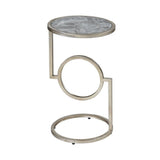 Blackwood Downs - 22 Inch Accent Table Grey Stone/Silver Leaf/Silver Leaf Finish