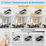 Bladeless Ceiling Fan with Lights Remote Control