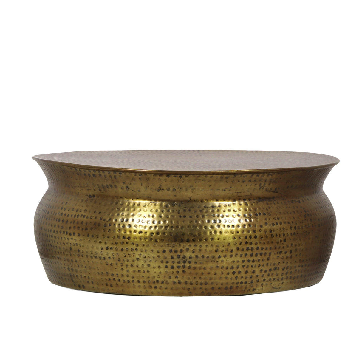 Blairmont Modern Handcrafted Aluminum Drum Coffee Table by Christopher Knight Home - 29.50" L x 29.50" W x 11.75" H
