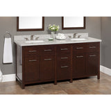 Blanco 72-inch Granite Double Sink Vanity with Backsplash
