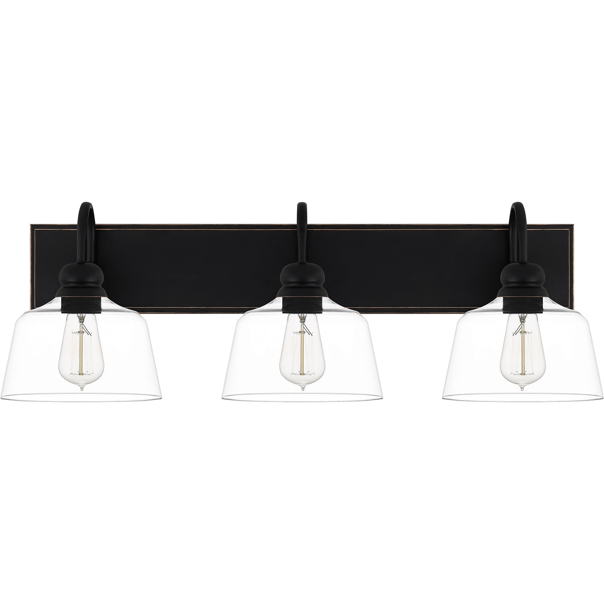 Blanton 3-Light Matte Black Bath Light - Matte Black