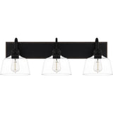 Blanton 3-Light Matte Black Bath Light - Matte Black