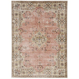 Blanton Machine Washable Floral Pastel Pink/Ivory Area Rug