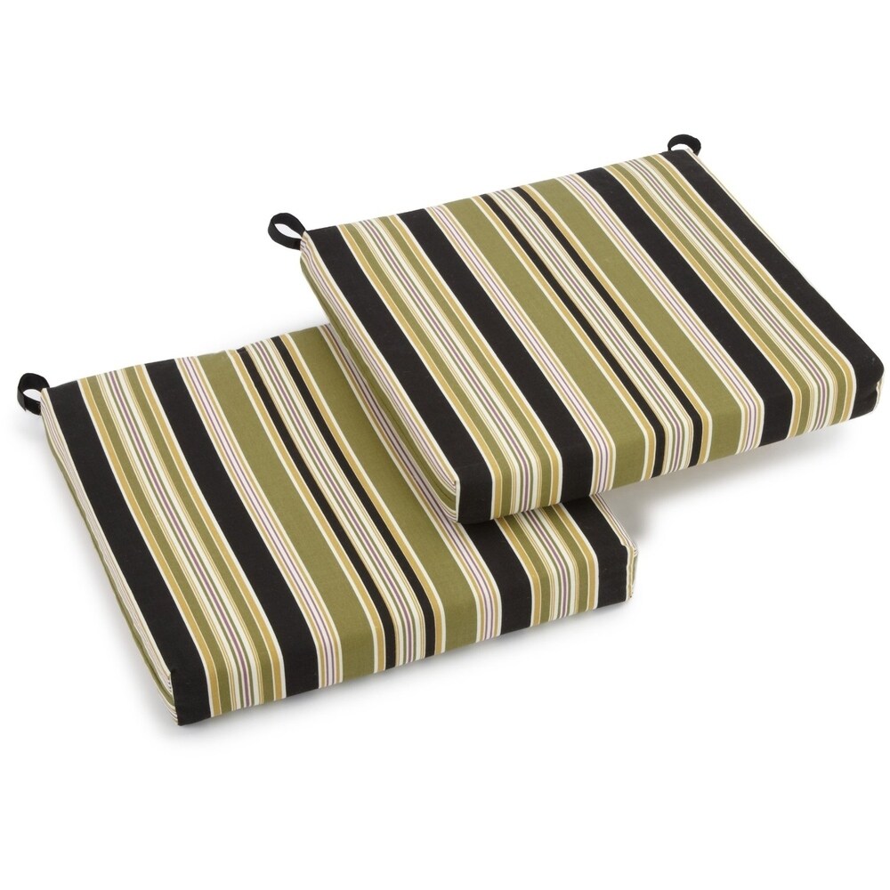 Blazing Needles 20-inch All-Weather Chair Cushion (Set of 2) - 20 x 19