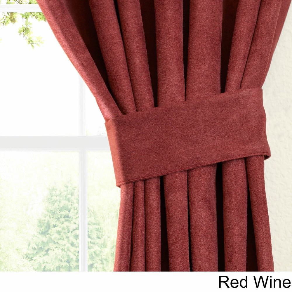 Blazing Needles 63-inch Microsuede Blackout Curtain Panel Pair - 52 x 63