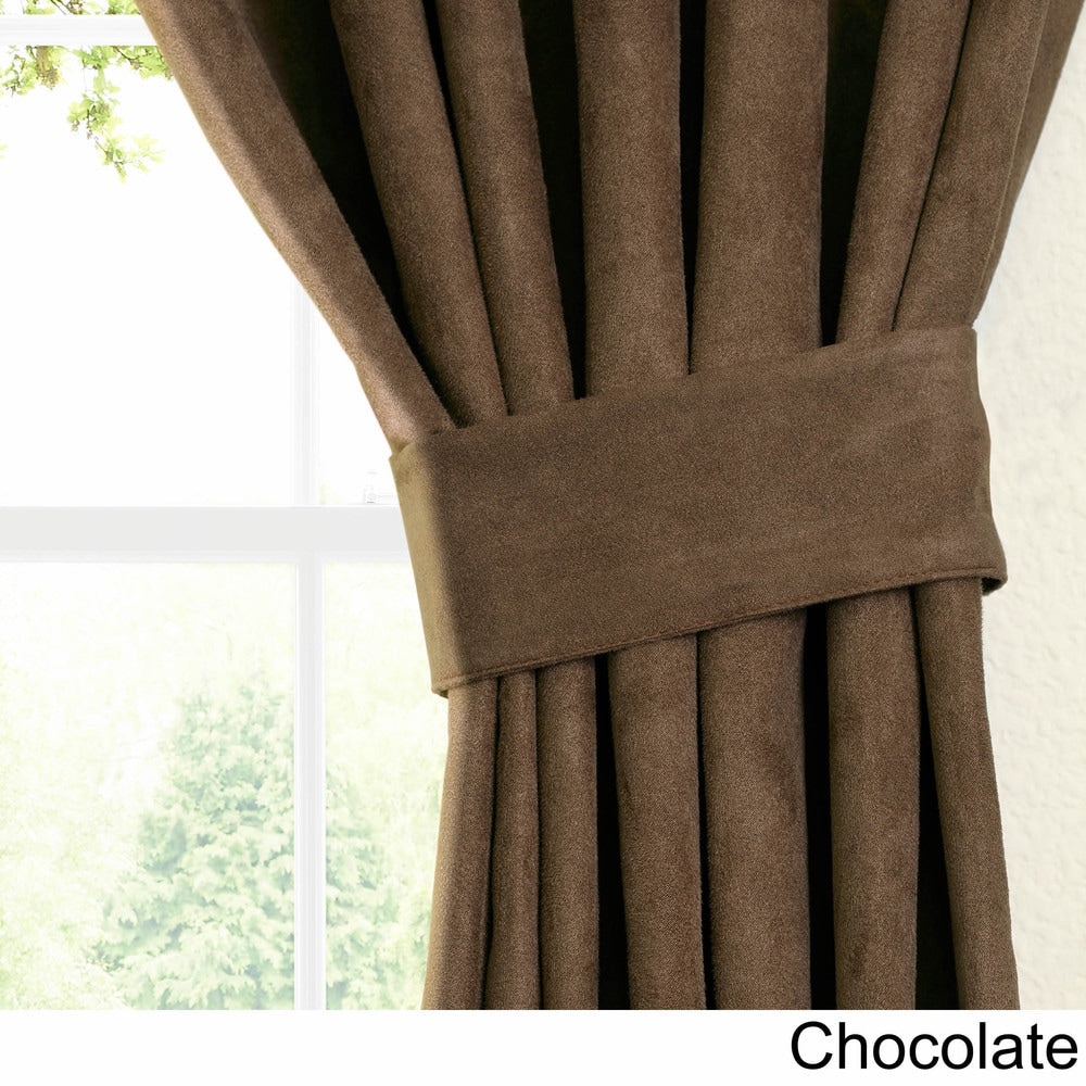 Blazing Needles 63-inch Microsuede Blackout Curtain Panel Pair - 52 x 63
