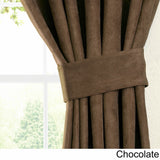 Blazing Needles 63-inch Microsuede Blackout Curtain Panel Pair - 52 x 63
