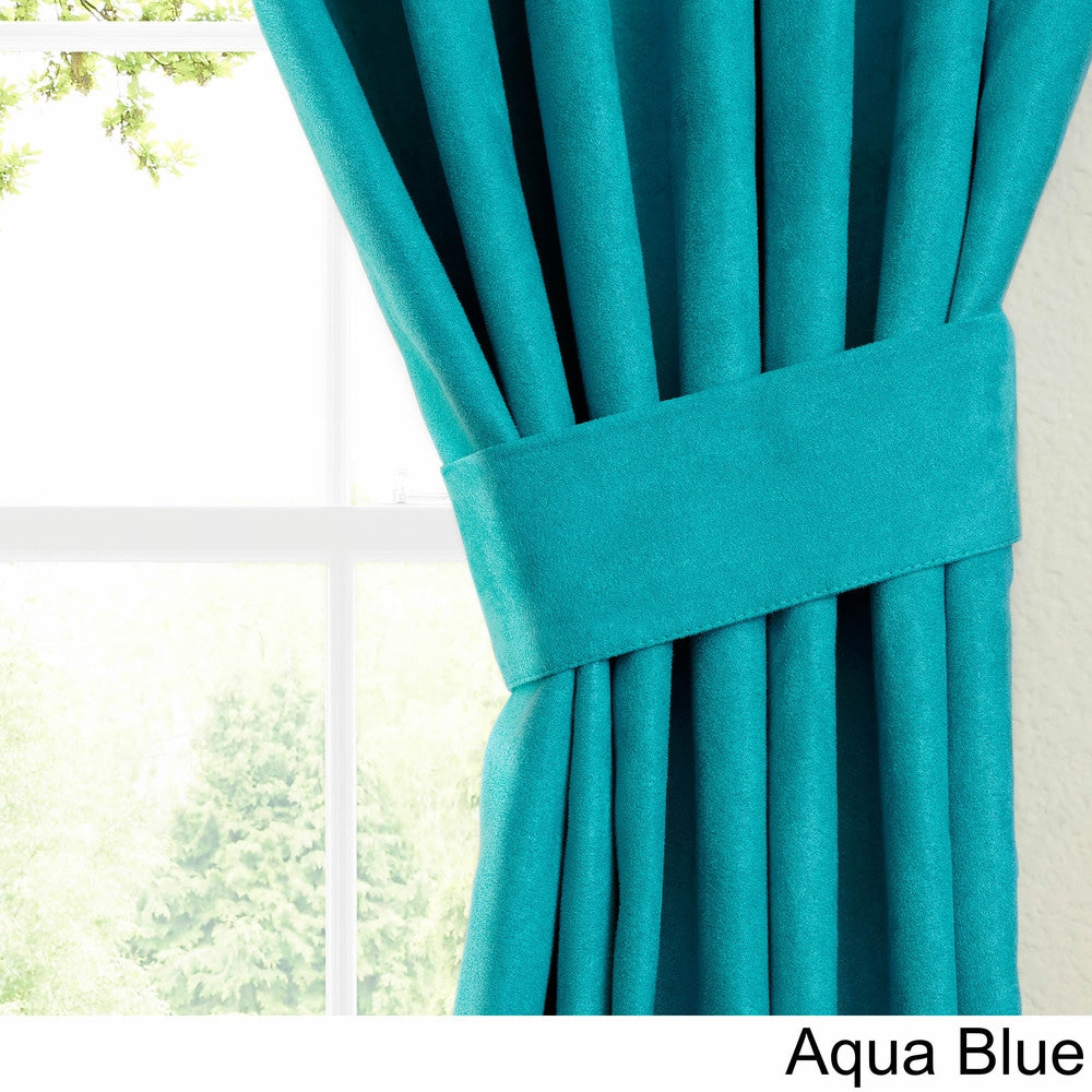 Blazing Needles 63-inch Microsuede Blackout Curtain Panel Pair - 52 x 63