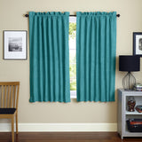 Blazing Needles 63-inch Microsuede Blackout Curtain Panel Pair - 52 x 63