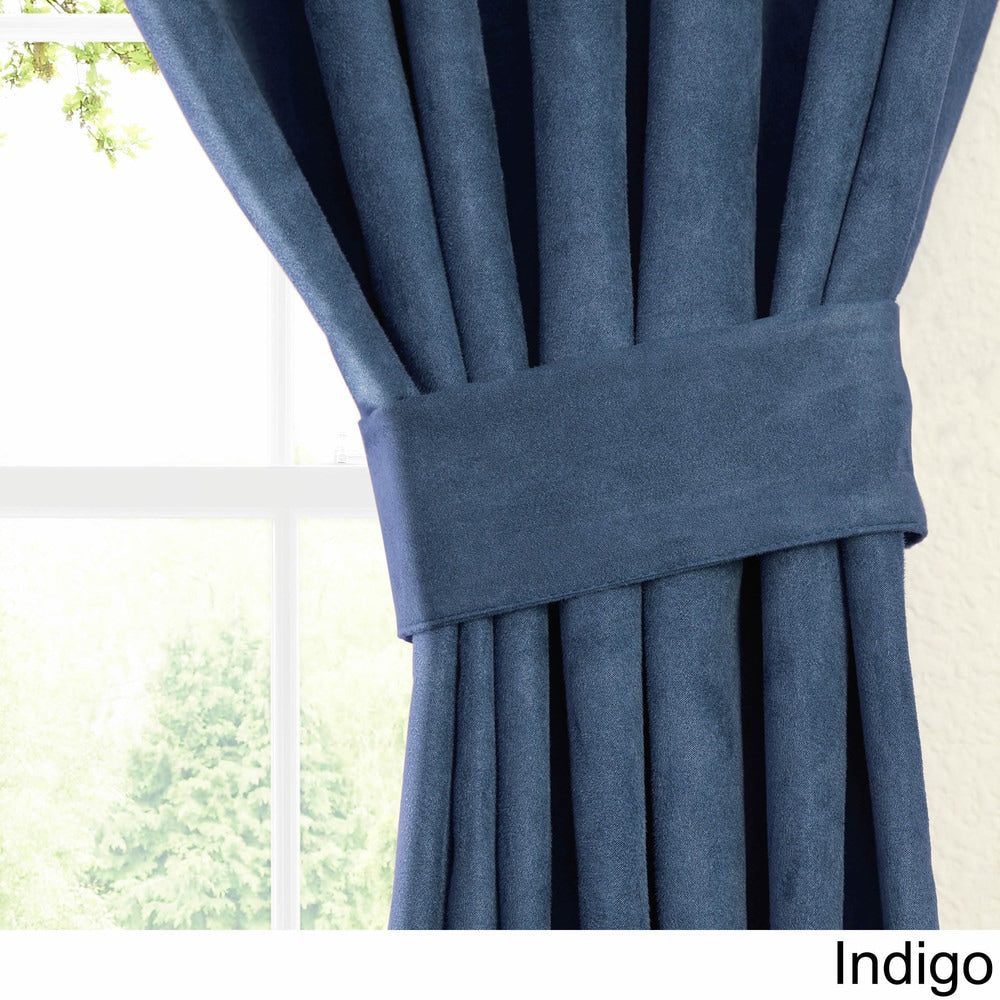 Blazing Needles 63-inch Microsuede Blackout Curtain Panel Pair - 52 x 63