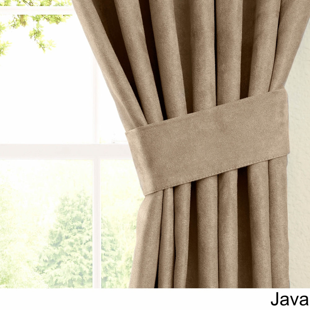 Blazing Needles 63-inch Microsuede Blackout Curtain Panel Pair - 52 x 63