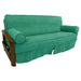 Microsuede Full-Size 8-10 Inch Thick Futon Slip Cover Set with Two Bolster Pillows - Full