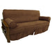 Microsuede Full-Size 8-10 Inch Thick Futon Slip Cover Set with Two Bolster Pillows - Full