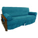 Microsuede Full-Size 8-10 Inch Thick Futon Slip Cover Set with Two Bolster Pillows - Full