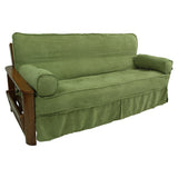 Microsuede Full-Size 8-10 Inch Thick Futon Slip Cover Set with Two Bolster Pillows - Full