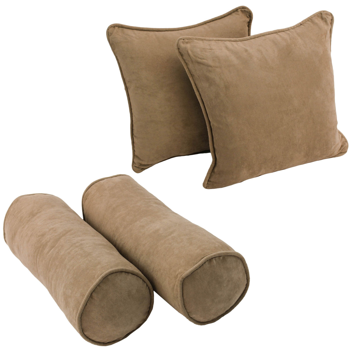 Blazing Needles Microsuede Throw Pillow Set (Set of 4)