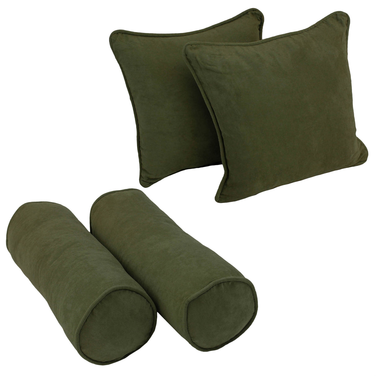 Blazing Needles Microsuede Throw Pillow Set (Set of 4)
