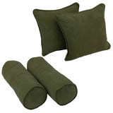Blazing Needles Microsuede Throw Pillow Set (Set of 4)