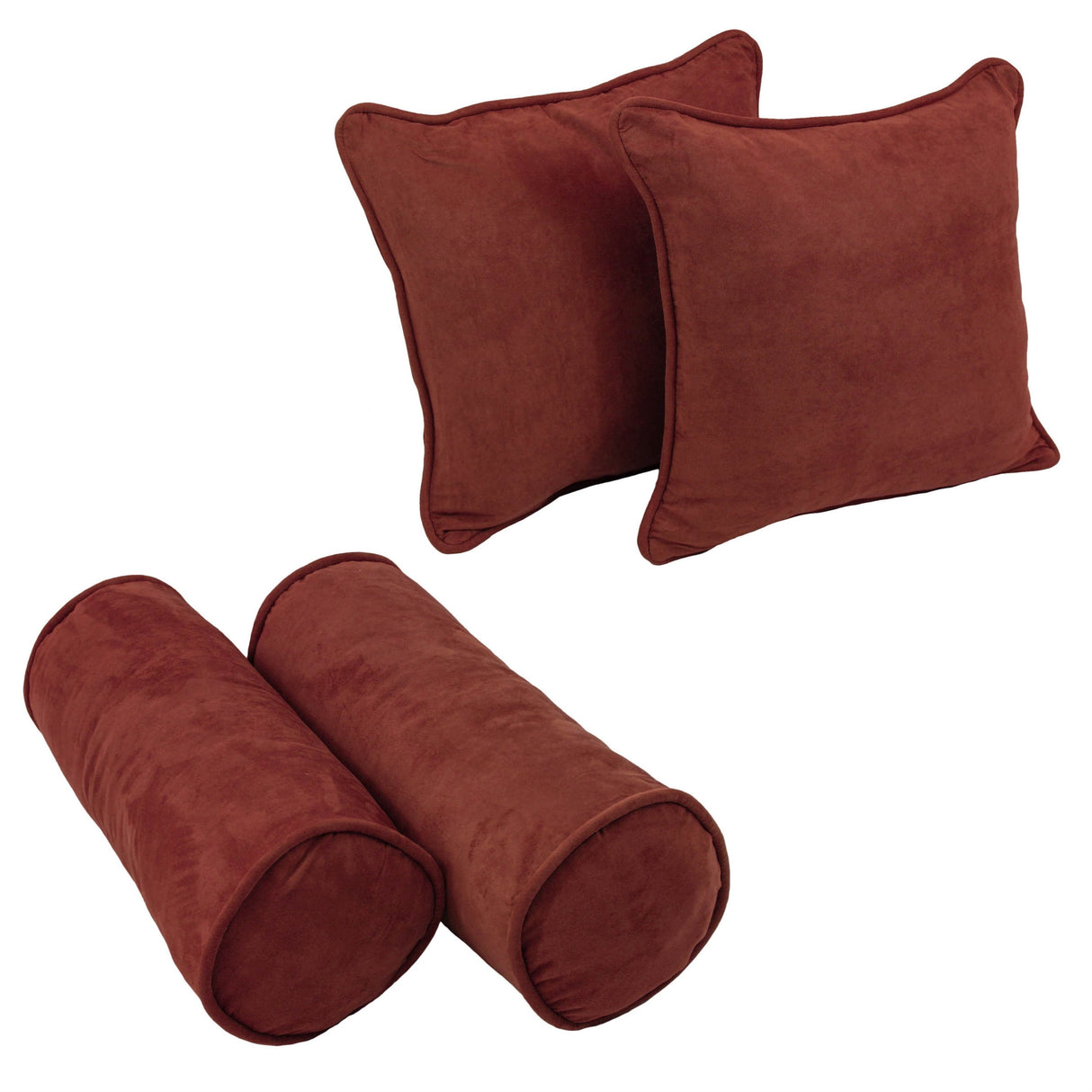 Blazing Needles Microsuede Throw Pillow Set (Set of 4)