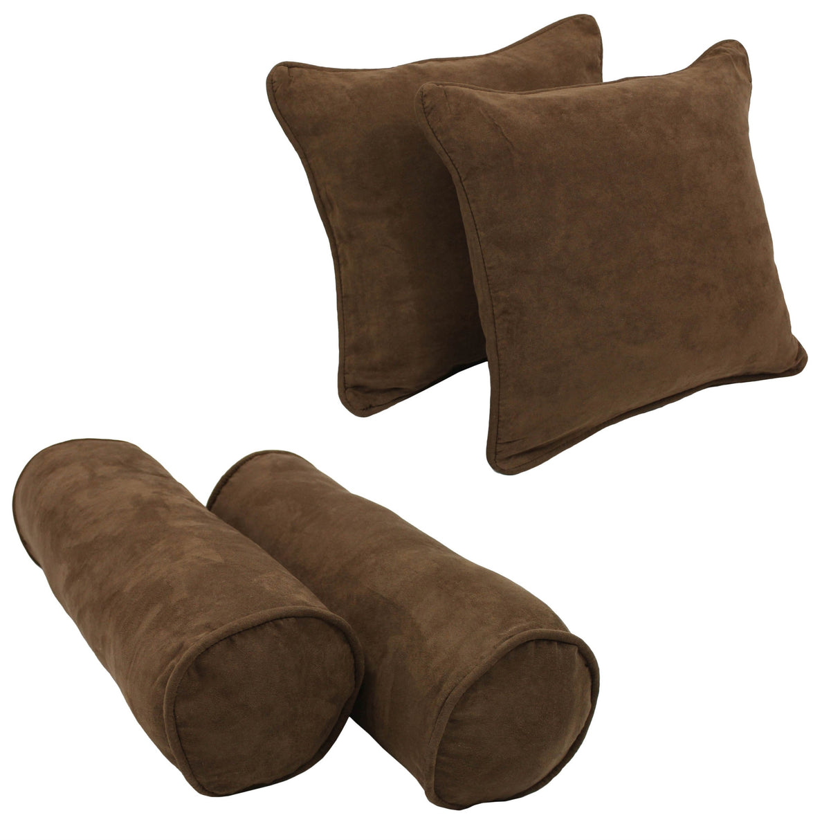 Blazing Needles Microsuede Throw Pillow Set (Set of 4)