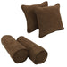 Blazing Needles Microsuede Throw Pillow Set (Set of 4)