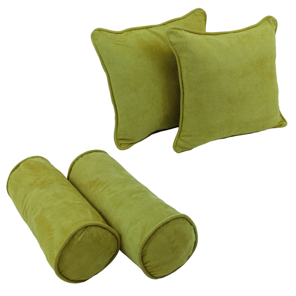 Blazing Needles Microsuede Throw Pillow Set (Set of 4)