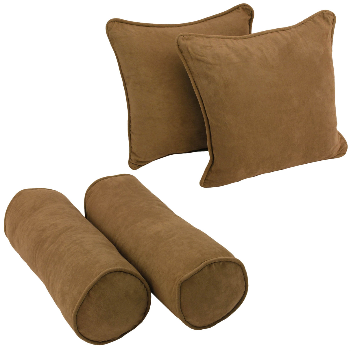 Blazing Needles Microsuede Throw Pillow Set (Set of 4)