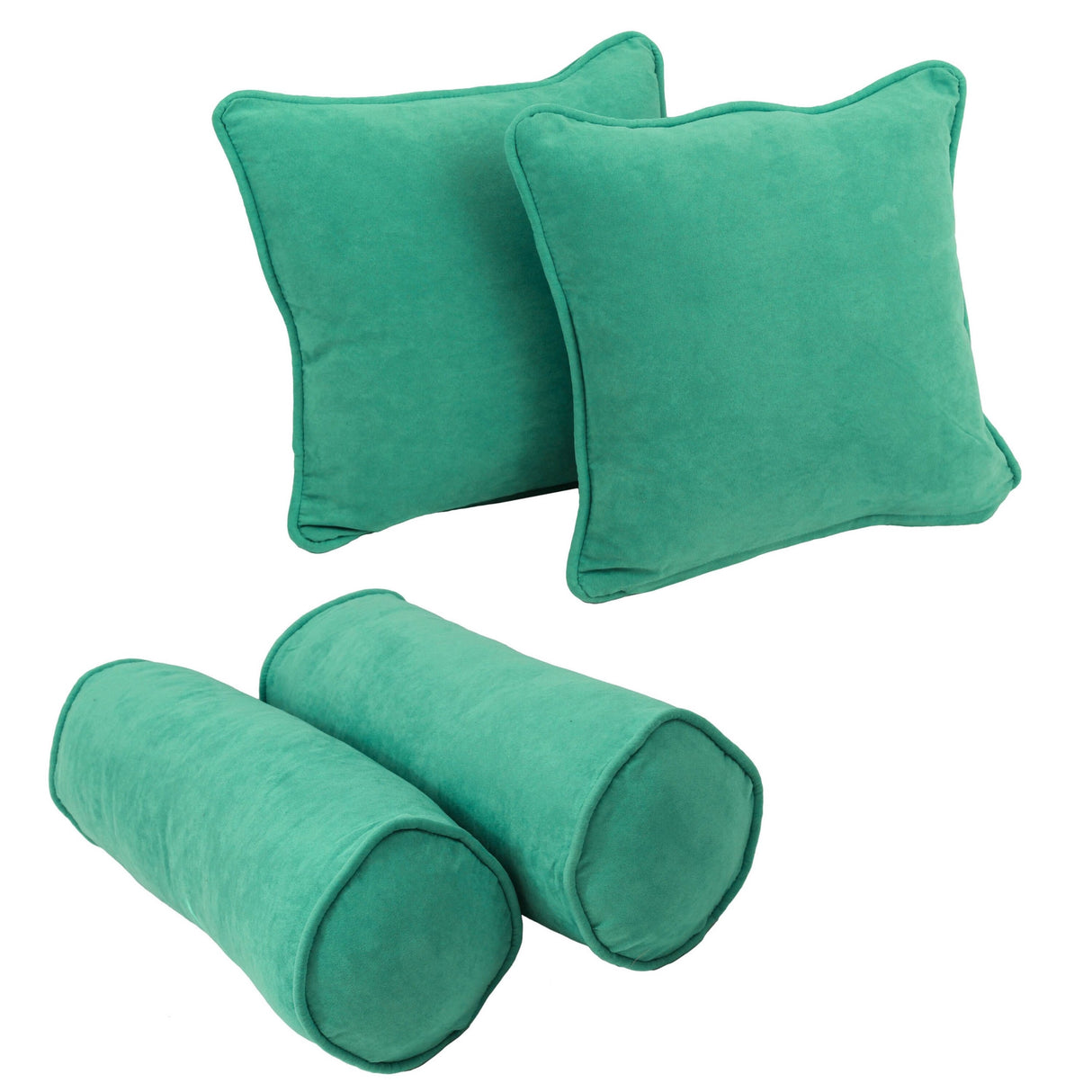 Blazing Needles Microsuede Throw Pillow Set (Set of 4)