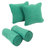 Blazing Needles Microsuede Throw Pillow Set (Set of 4)