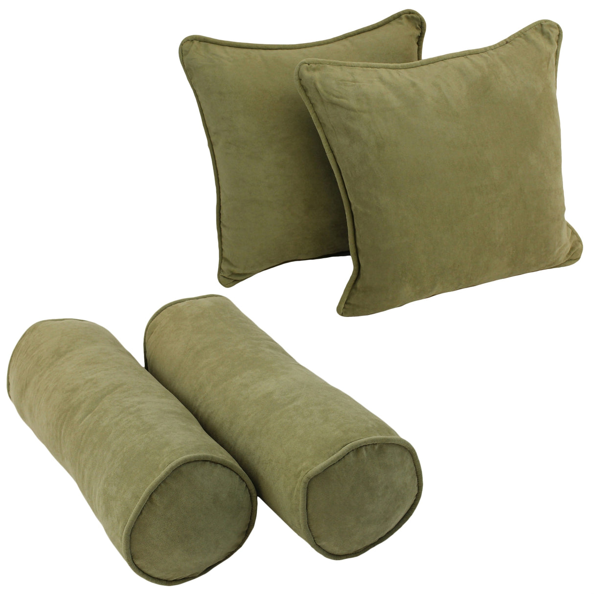 Blazing Needles Microsuede Throw Pillow Set (Set of 4)